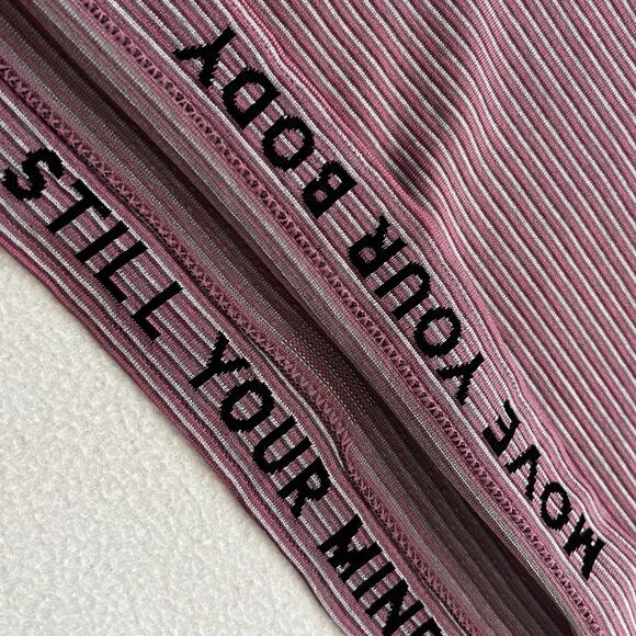 Lululemon Grey Pink Raspberry Stripe Swiftly Tech Long Sleeve Top 2.0 Race 4 - Picture 5 of 7